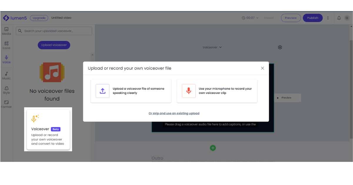 Lumen5 Ai Voiceover to Video